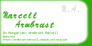 marcell armbrust business card